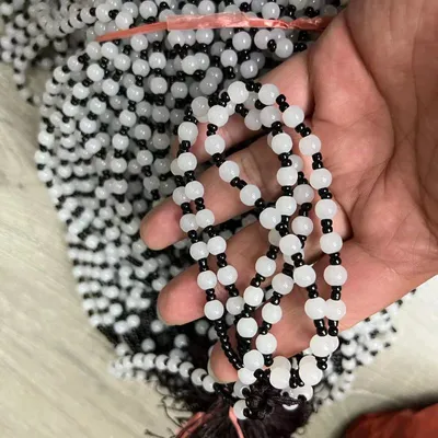 6 Cm White Jade Beads Separated By Black Beads Can Not Be Adjusted Jade Pendant Necklace Lanyard