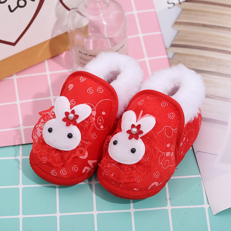 魔术贴不掉防滑软底步前可爱婴儿鞋宝宝鞋新生儿童棉鞋