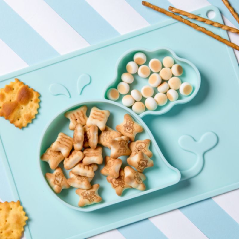 Children's silicone complementary food plates