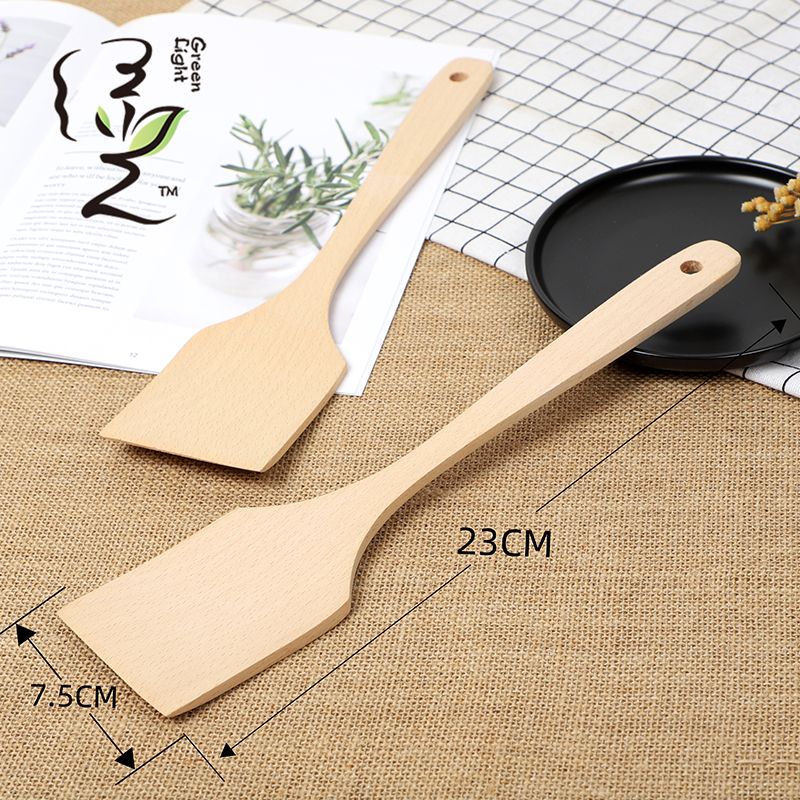 Beech wood 34*7.5CM wooden spatula, non-stick pan spatula, household non-stick pan spatula, wooden spoon, high-temperature resistant wooden cooking spatula Application Scenario