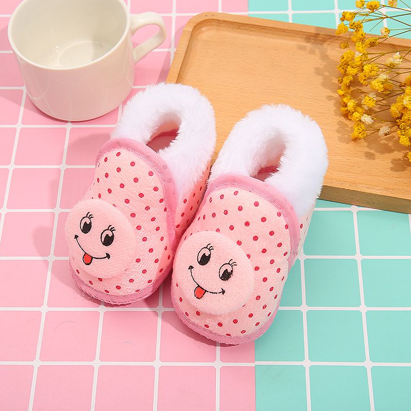 新款冬季宝宝鞋婴幼儿鞋布底保暖宝宝鞋魔术贴不掉防滑软底图