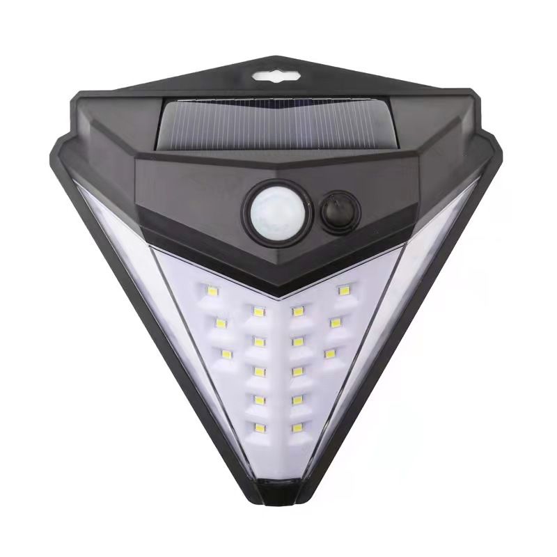 太阳能3面发光防水单面LED充电人体感应灯小夜灯装饰照明灯庭院壁灯