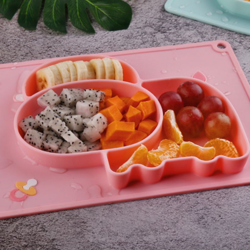 Baby dinner plates, suction cups, bowls and compartments