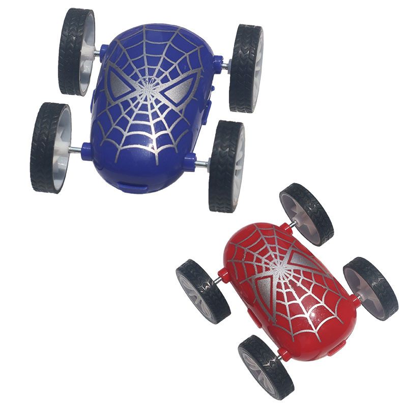 Spider-man Double-sided inertial car, street stall toys, children's toys details Picture
