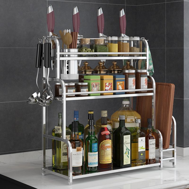 Stainless steel kitchen shelf 3 floors thumbnail
