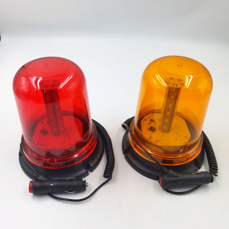 外贸热销LED车灯警示灯汽车警灯爆闪+旋转12V24V通用点烟器款