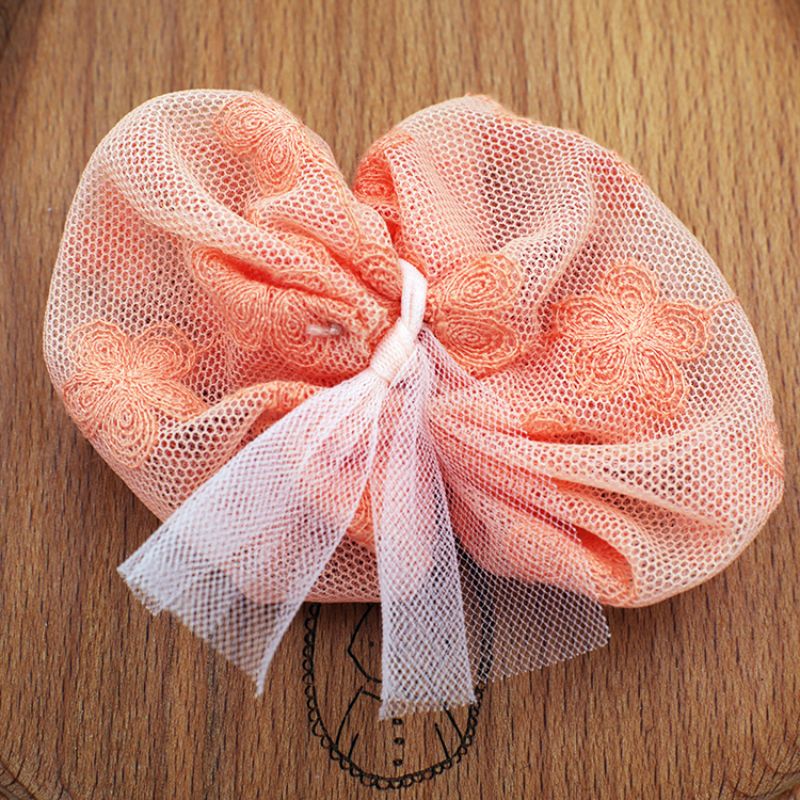 夏季清新色手工网纱蝴蝶结 diy儿童发夹材料 服装鞋袜布艺辅料