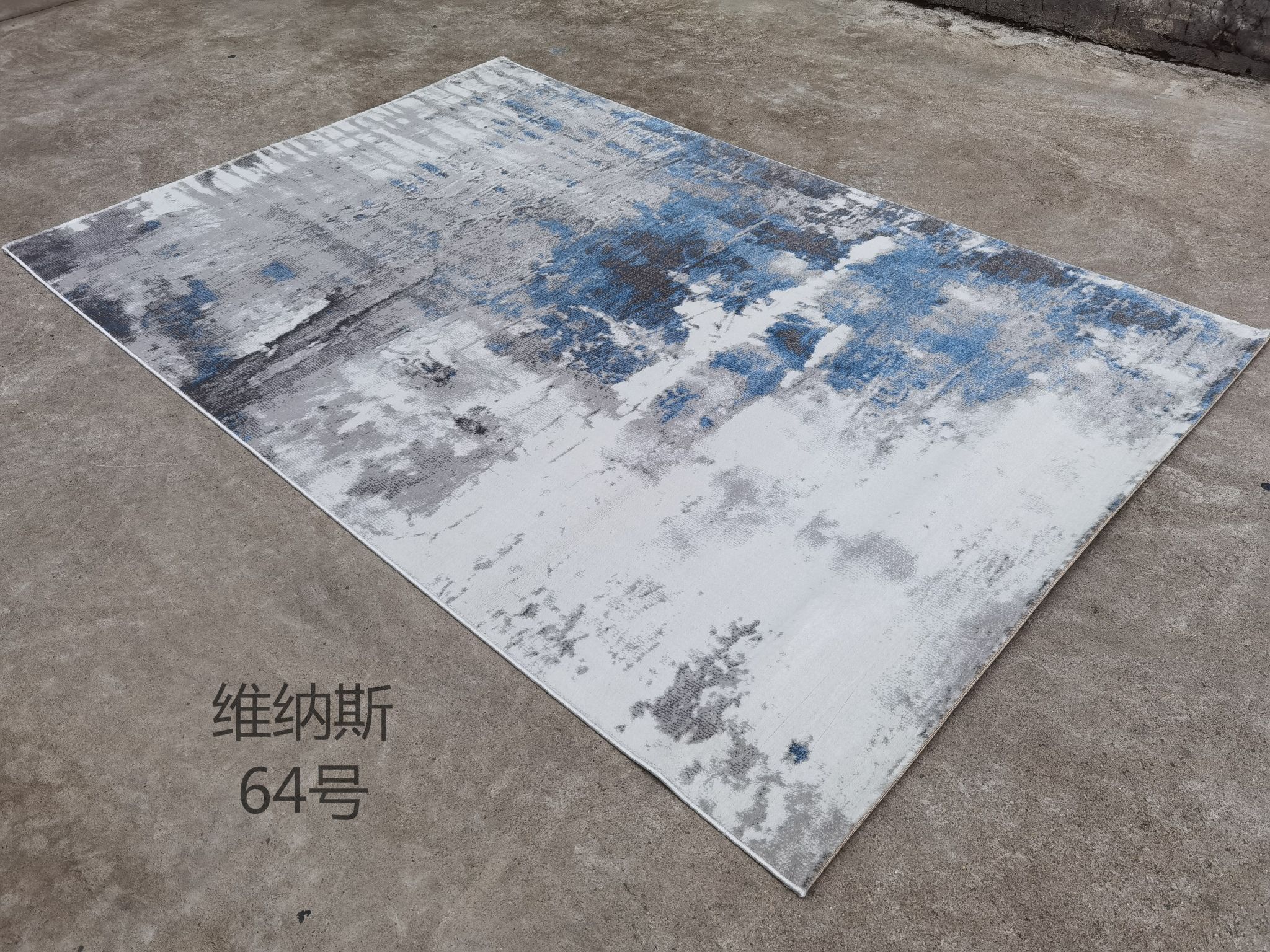 Nordic carpet, modern, simple and abstract blue, living room, coffee table, room, bedroom, bed end, household, thickened, denser and washable Item Picture