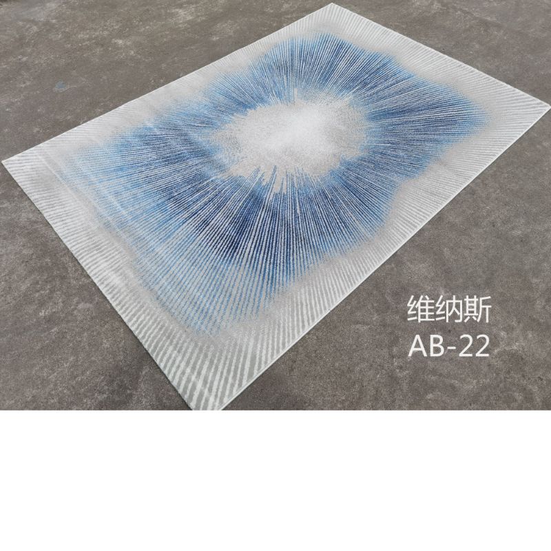 Nordic carpet, modern, simple and abstract blue, living room, coffee table, room, bedroom, bed end, household, thickened, denser and washable details Picture