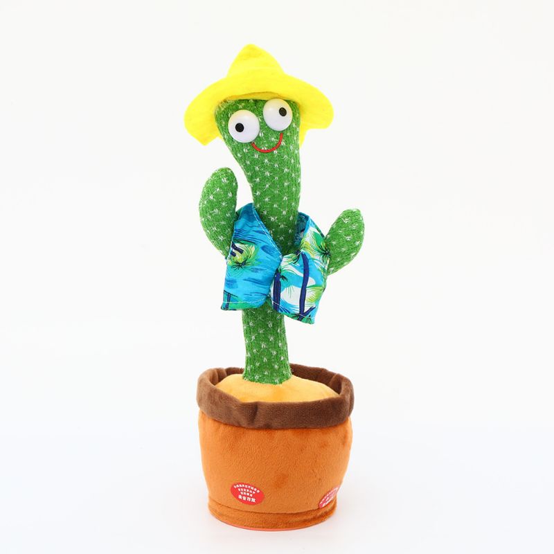 Cross-border dancing cactus sand sculptures wriggling electric stuffed animals learning to talk, sing and glow Item Picture