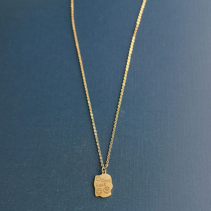 GoodLucky necklace for women, French design with English letters, collarbone chain, cold style Application Scenario