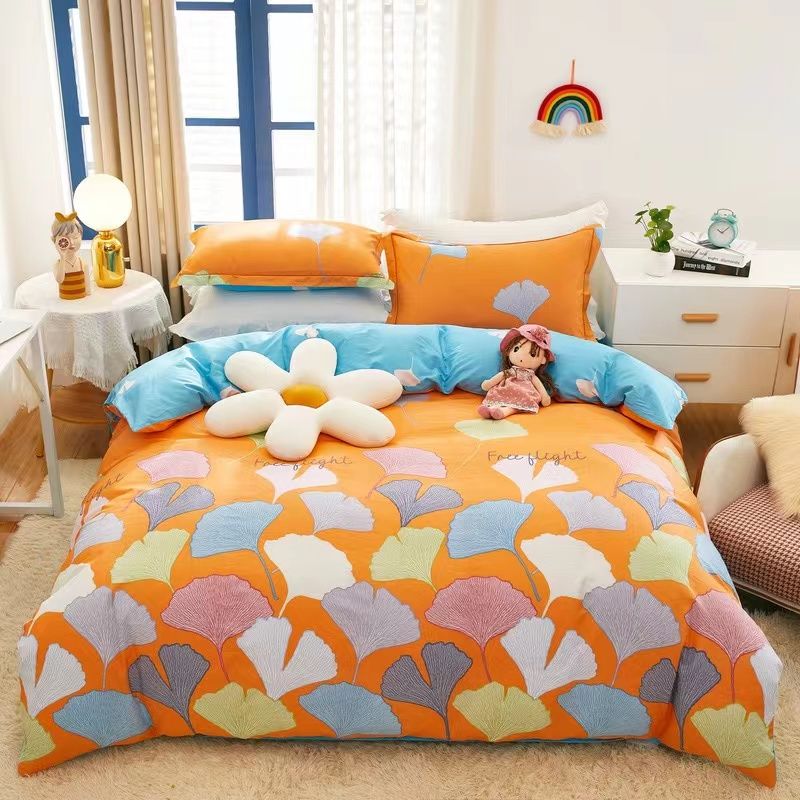 New product feedback: Simple Korean-style all-cotton twill four-piece bedding set, quilt cover, four-piece home textile bed sheet and quilt cover Application Scenario