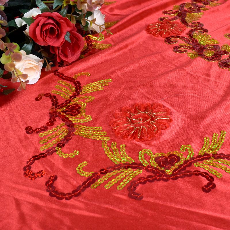 结婚盖头/新娘盖头/缎布盖头细节图