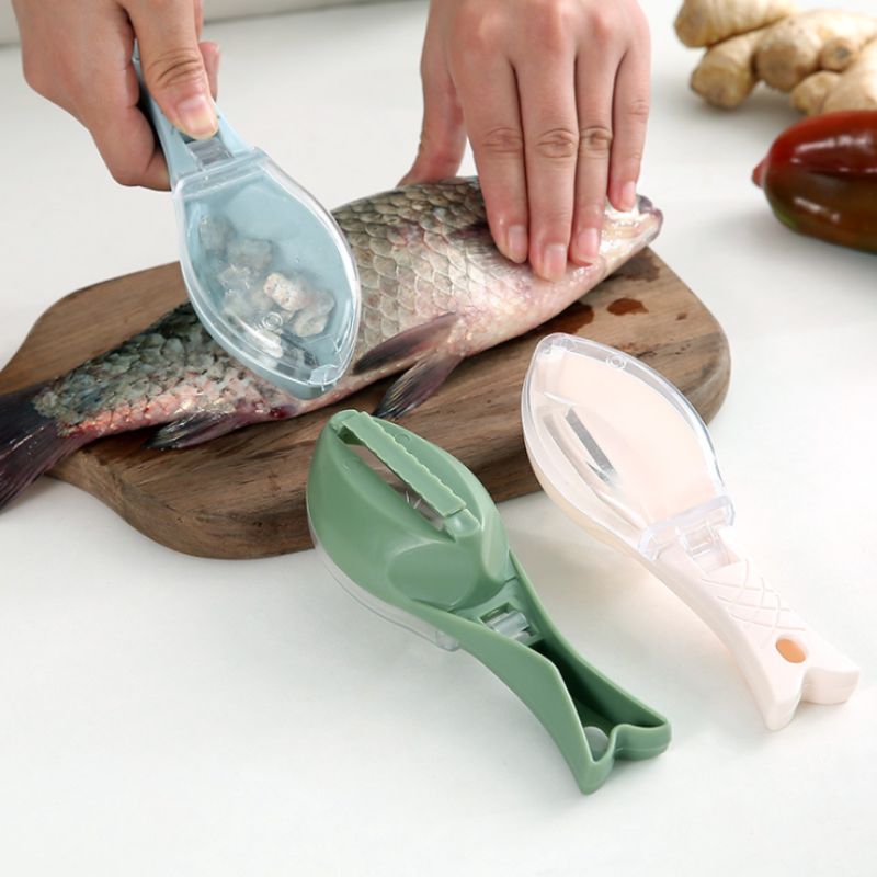 Practical fish killing Manual scaler tool with lid Home kitchen gadget Scaler scaler