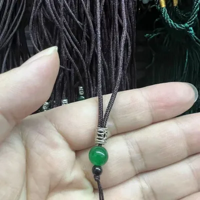 0.25 Glass Paint 8 Mm Pearl Imitation Green Agate With Alloy Flower Holder Non-Adjustable Beeswax Amber Sachet Lange