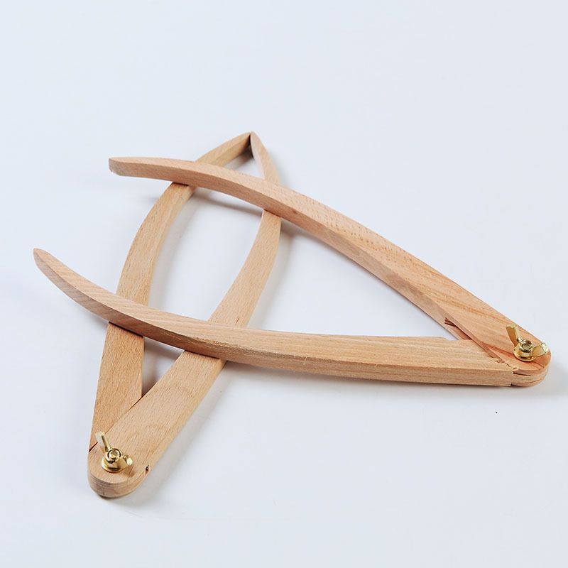 Adjustable metal wing-shaped nut, wooden caliper and wooden clamp for measuring clay sculptures Specification image