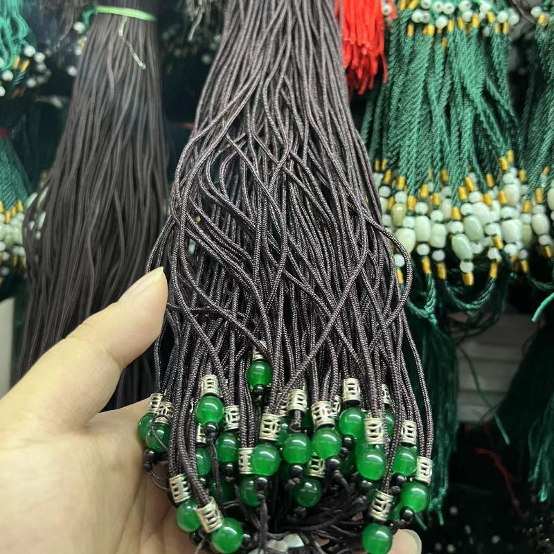 0.25 Glass Paint 8 Mm Pearl Imitation Green Agate With Alloy Flower Holder Non-Adjustable Beeswax Amber Sachet Lange details Picture