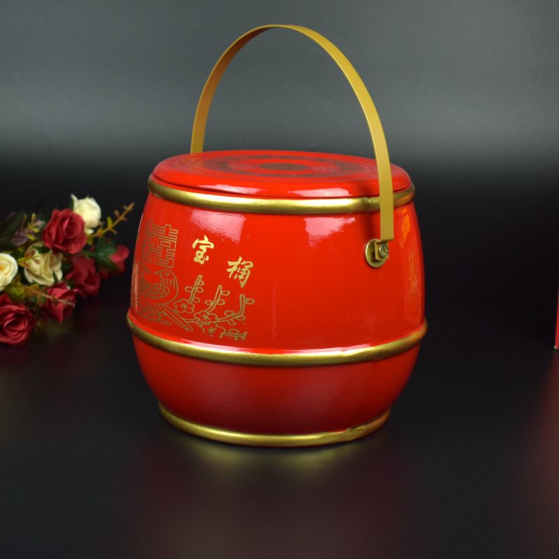 Wooden Children And Grandchildren Bucket Wedding Decoration Treasure Bucket Application Scenario
