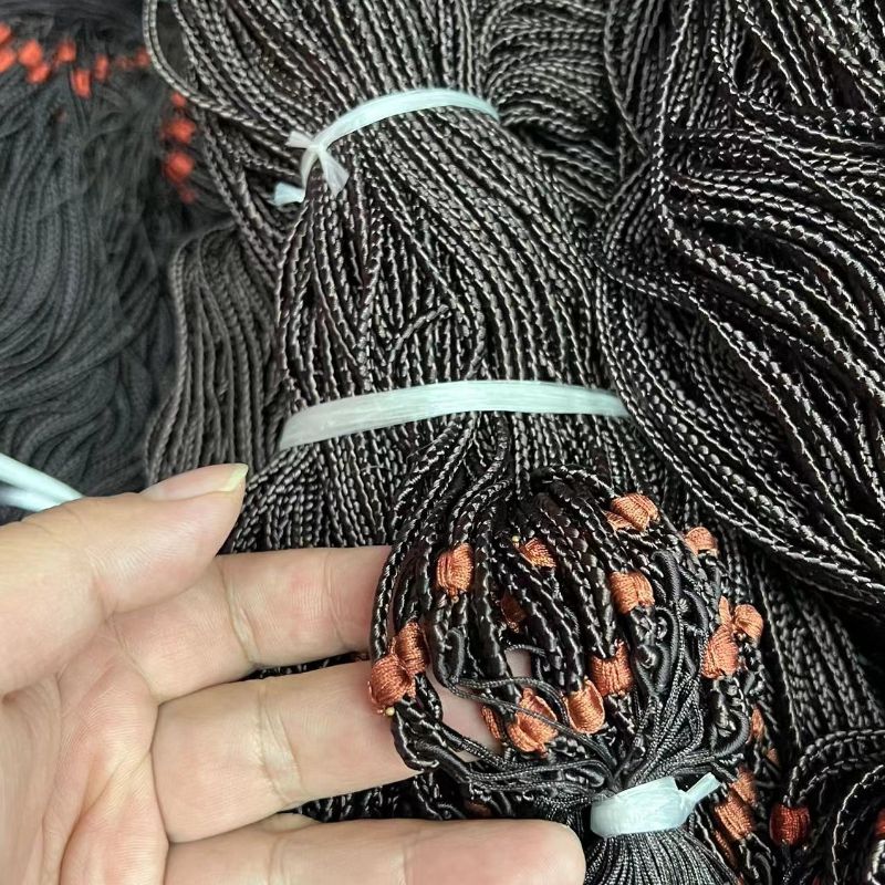 0.45 hand-woven medium-thick dragon rope, non-adjustable beeswax amber alloy pendant lanyard Item Picture