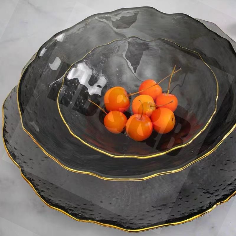 Glass Bowl Gold Rim Specification drawing