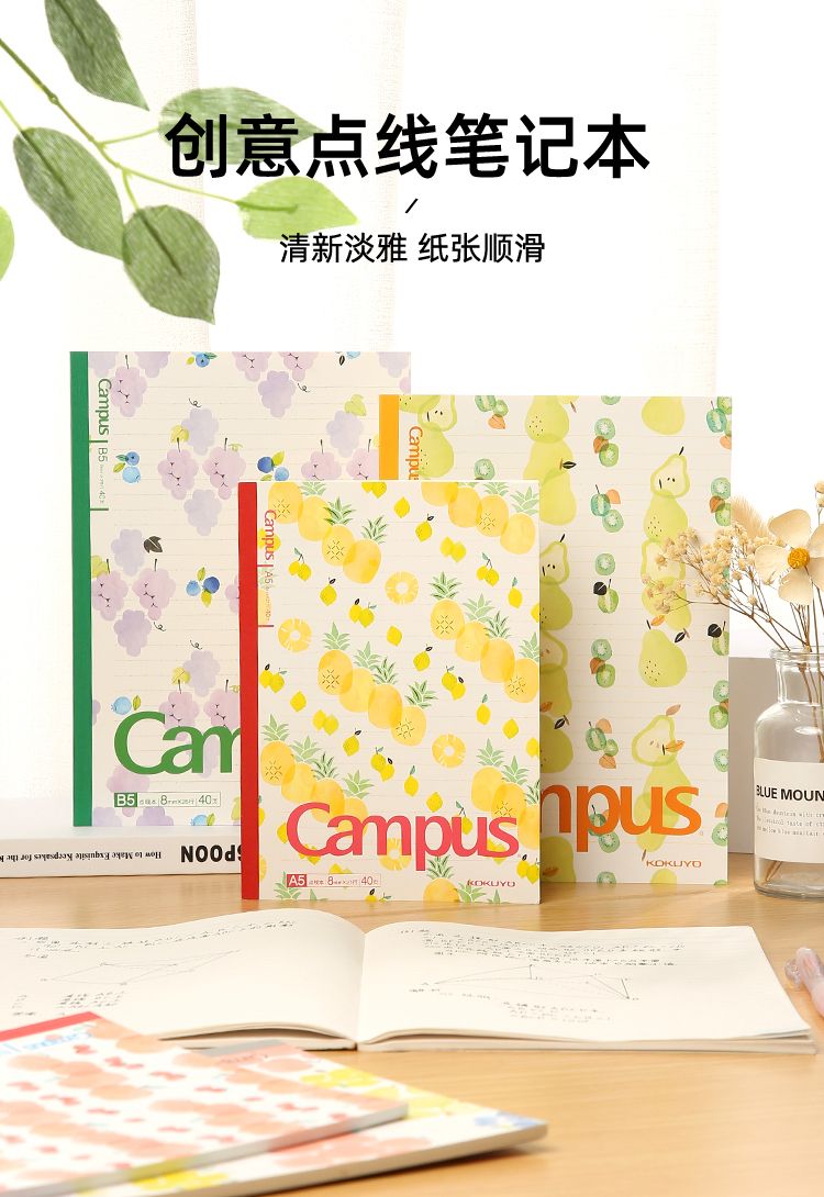 KOKUYO Campus Wireless Binding Notebook, B5/40 pages (Cool Fruits), CNB1444 pic 1