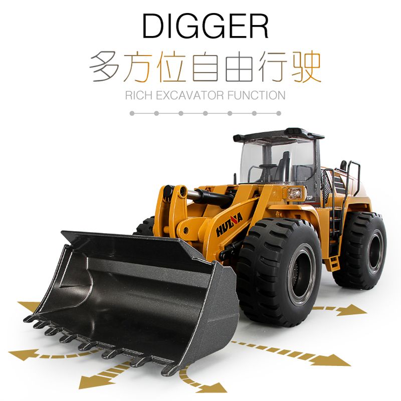 Remote-controlled engineering vehicle