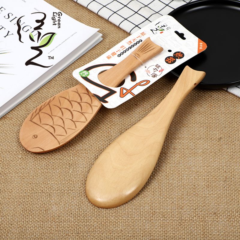 Komu fish-patterned rice spoon 20*7.5CM Creative rice spatula rice spoon rice cooker rice spoon non-stick pan 2 rice spoons details Picture