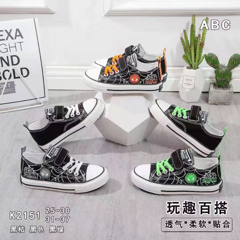 新款百搭儿童休闲鞋运动鞋耐穿防臭系带潮流帆布鞋懿杰鞋业4553