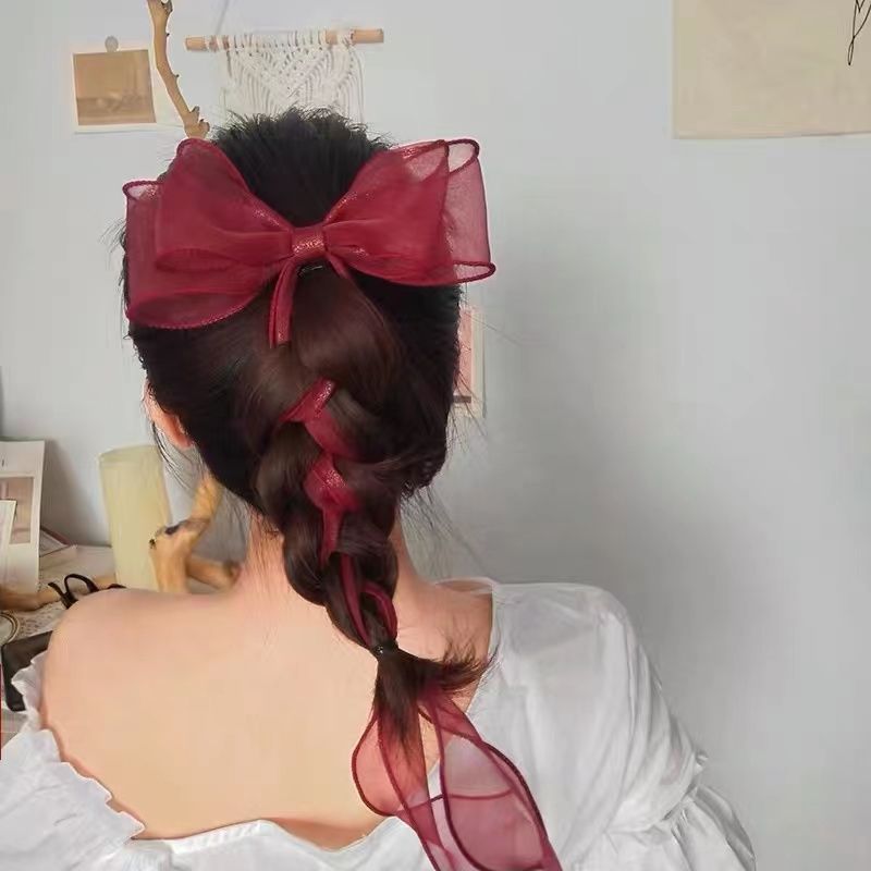 Fairy Red Brilliant headband net yarn Super Fairy Bow 1 thumbnail