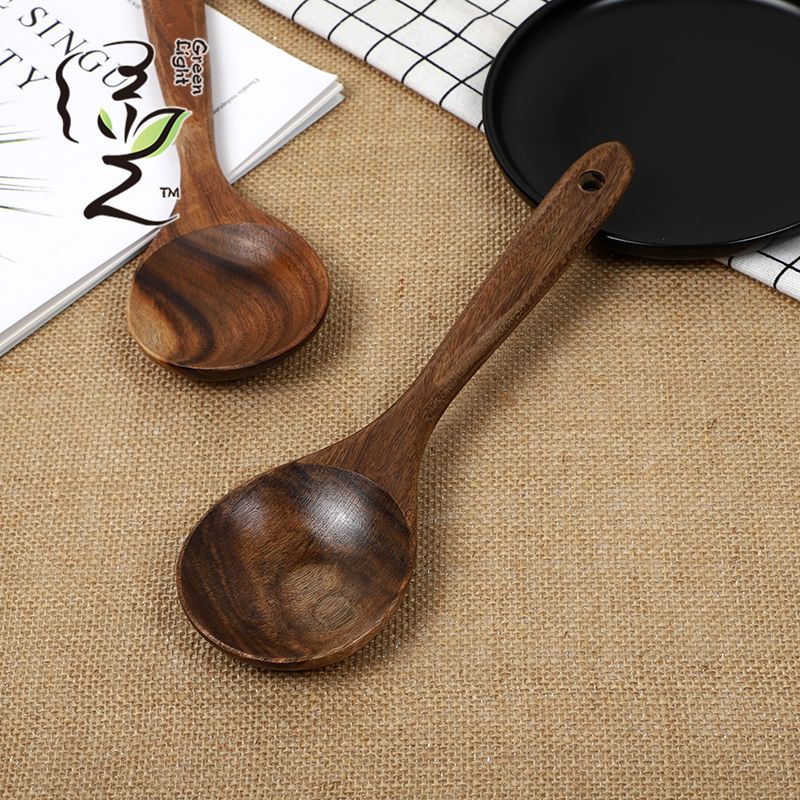 Spatula, oak wood spoon 24.5*7.5, large soup spoon, solid wood texture, kitchen cooking spatula, household wooden spoon, salad spoon, rice mixing spoon Application Scenario