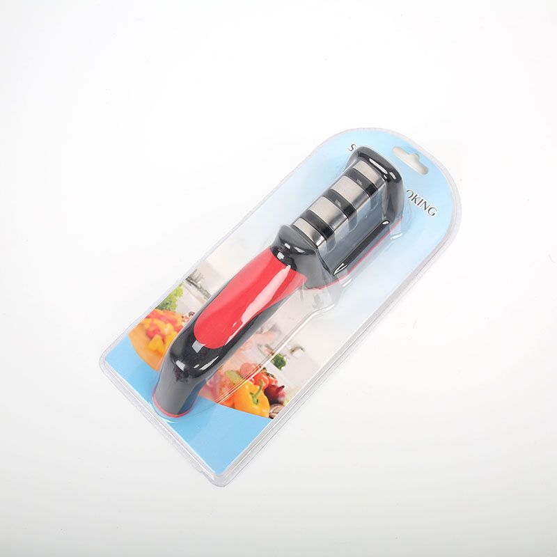 Sharp portable kitchen knife sharpener multi-function three-stage manual tungsten steel kitchen knife sharpener thumbnail