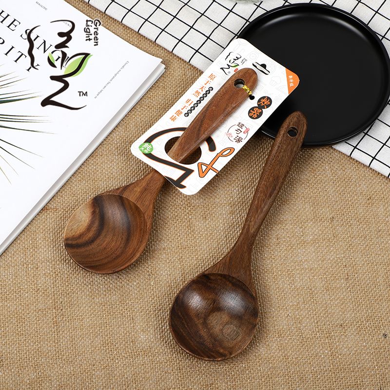 Spatula, oak wood spoon 24.5*7.5, large soup spoon, solid wood texture, kitchen cooking spatula, household wooden spoon, salad spoon, rice mixing spoon