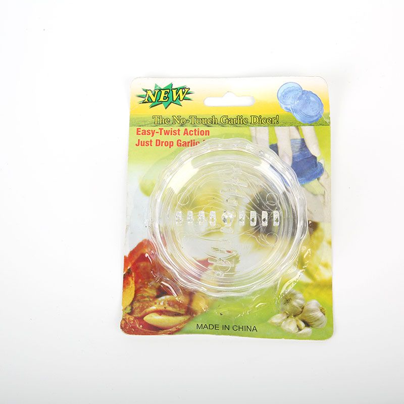 Transparent Round Manual Garlic Peeler Household Garlic Pressing Garlic Machine 7.8*3.8cm thumbnail