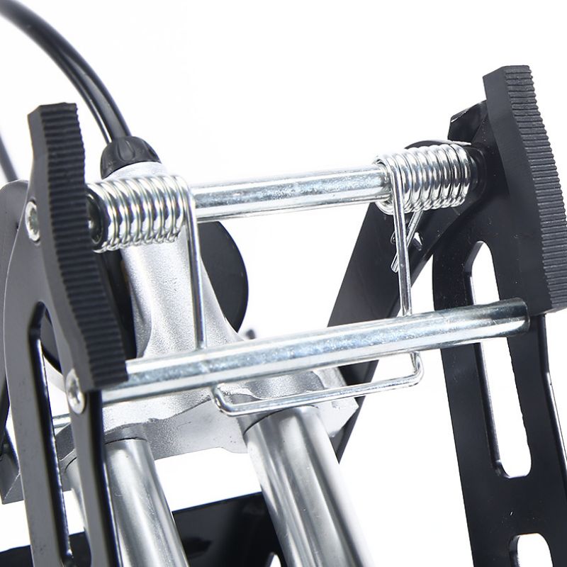 4512 Bicycle double-cylinder pedal air pump with pressure gauge, folding car, motorcycle, bicycle pedal air pump, air pump Specification image