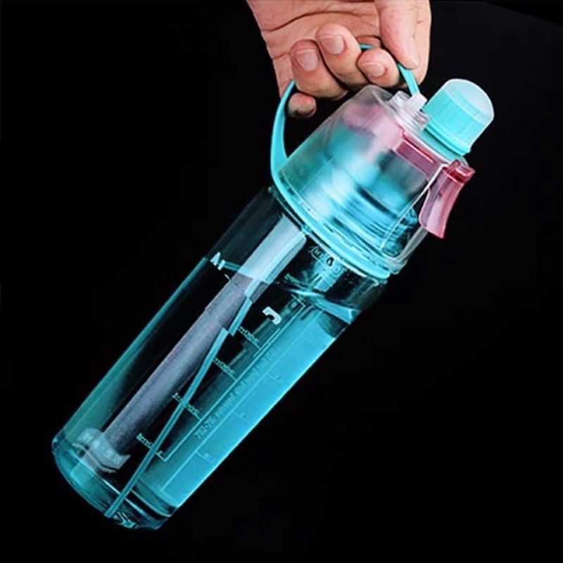 食品级安全塑料运动喷雾水杯多功能喷水水壶学生儿童创意军训水杯详情图1