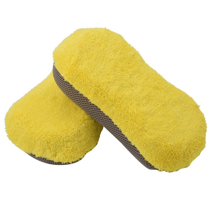 Coral Fleece 8-shaped car wash sponge sandwich, car cleaning sponge, dual-purpose for home and car, dust removal Coral fleece factory direct sales Specification image