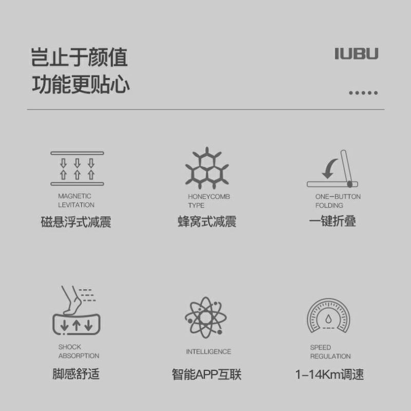优步磁悬浮式蜂窝减震跑步机家用款小型折叠家庭式静音电动室内 16级磁悬浮式减震详情图4
