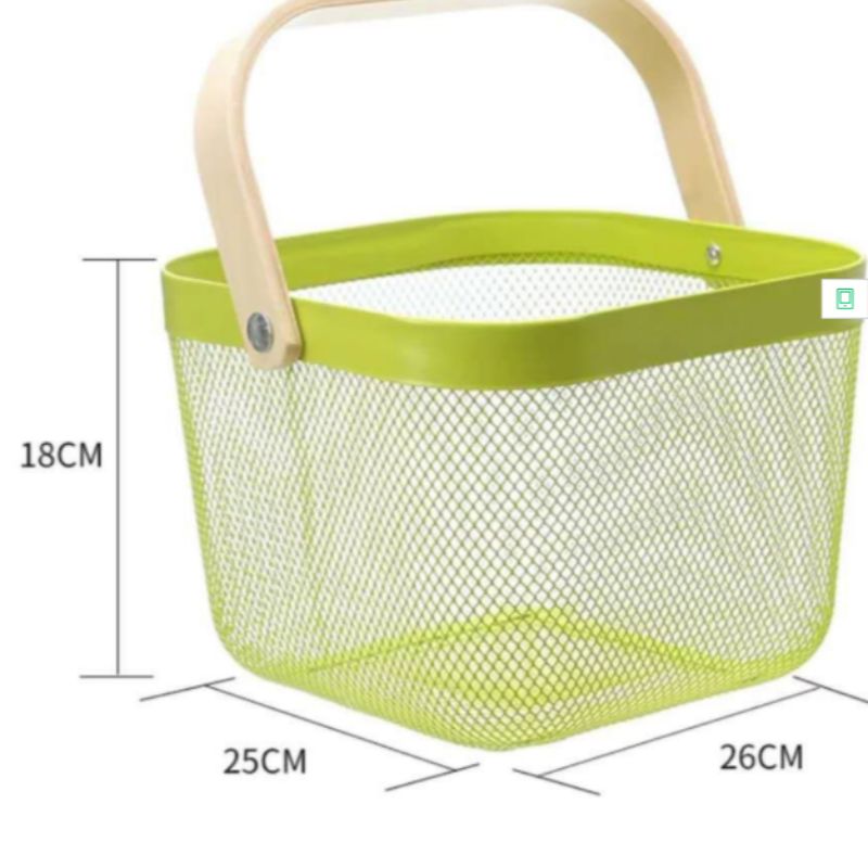 厨房手提洗菜沥水篮方形加厚收纳筐