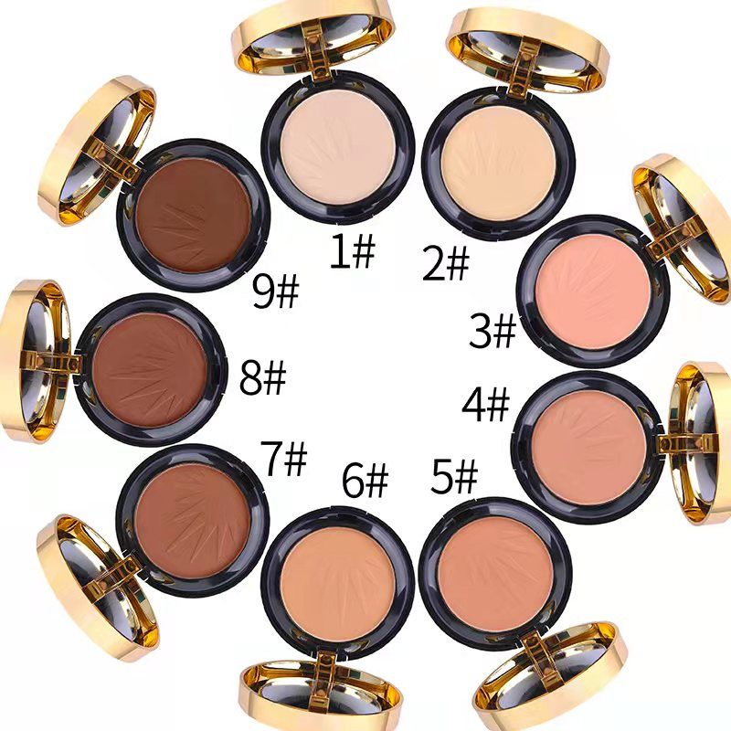 Hot Sale Natural Foundation Powder Face Makeup Long Lasting Brightening Concealer Compact Pressed Powder OEM thumbnail