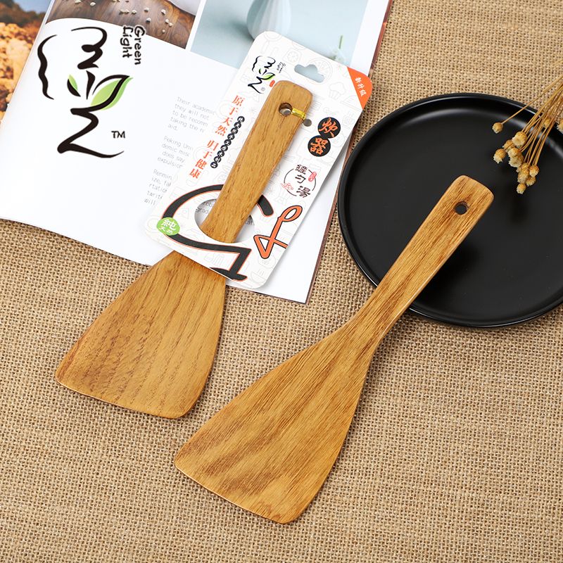 Green Light high-end premium rice spoon 23*7.8CM small inclined spatula, wooden rice serving spoon, rice digging spatula, rice cooker spatula full figure