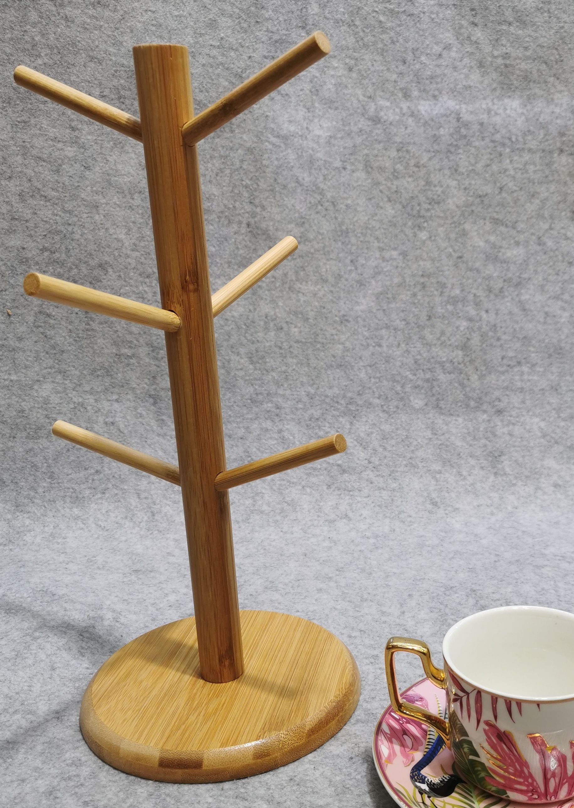 捷豪竹木竹制日式创意茶杯沥水厨房家用木制收纳水杯倒挂置物架详情图4