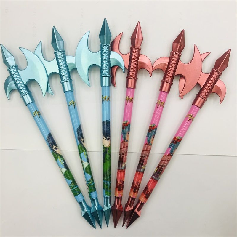 创意文具用品 古斧大刀武器中性笔 黑色水笔中性笔学生礼品奖品详情8