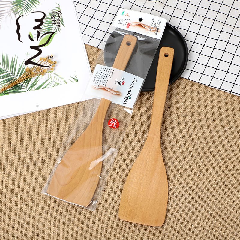 Solid wood wooden spatula 33*7.5 touch non-stick wok spatula household non-stick wok spatula wooden spoon Heat resistant wood cooking spatula thumbnail
