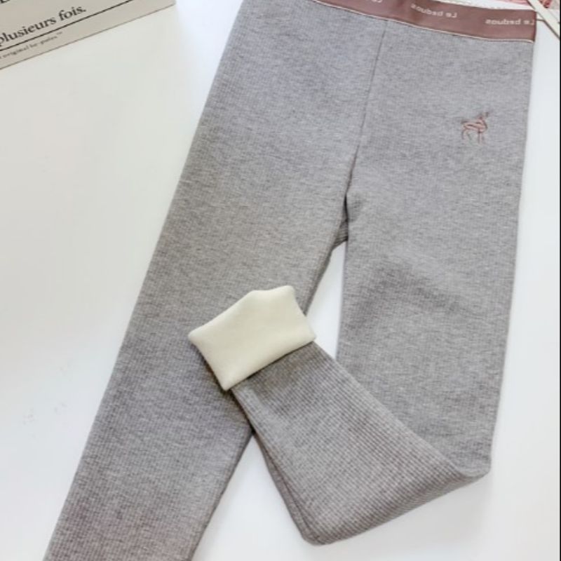 New style of leggings for women to wear outside in autumn and winter, with fleece, slimming and form-fitting pure cotton leggings pic 1
