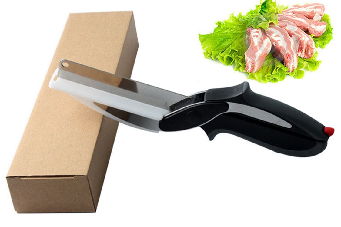  多功能厨房家用切菜器蔬菜二合一切菜刀砧板水果剪免菜板食物剪刀详情图5