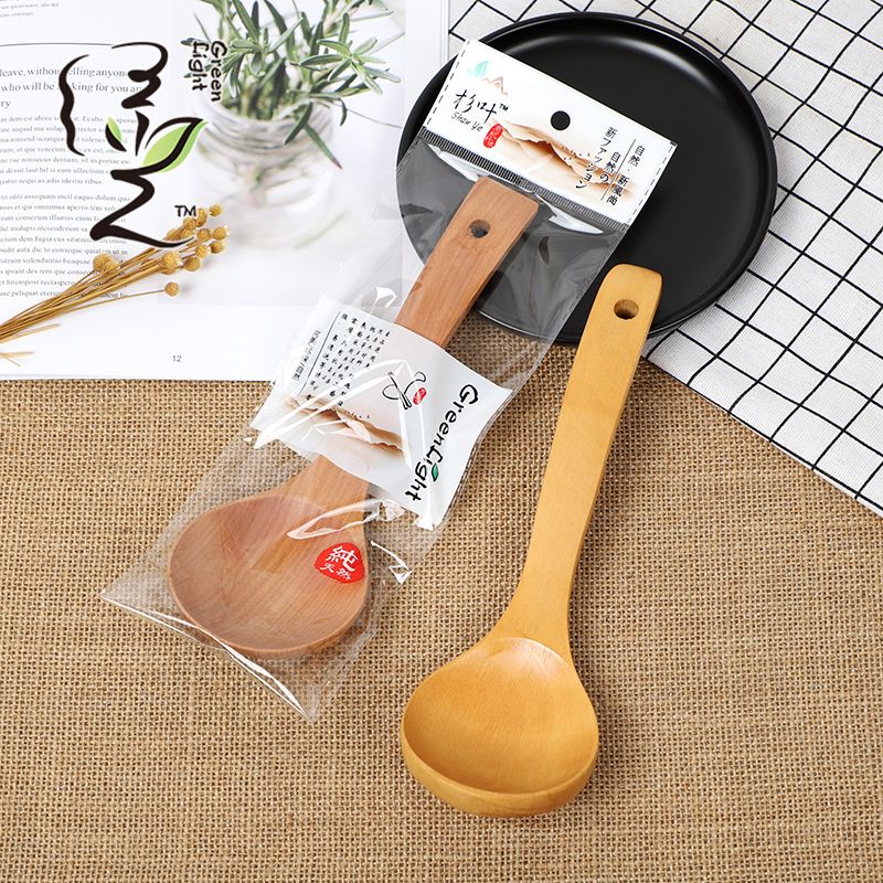 实木小汤勺 24*7.2CM 长柄木汤勺 家用木勺子 大汤勺 日式拉面勺 盛粥饭勺