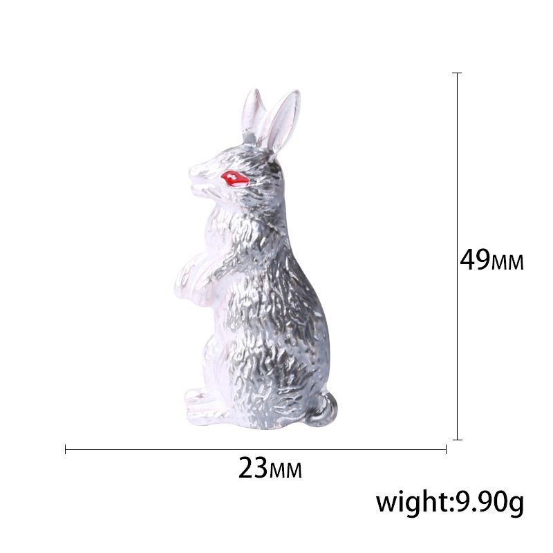 Ziyang Jewelry Factory offers direct sales and export of popular white rabbit brooches and fashionable, simple clothing accessories featuring the twelve Chinese zodiac signs Application Scenario
