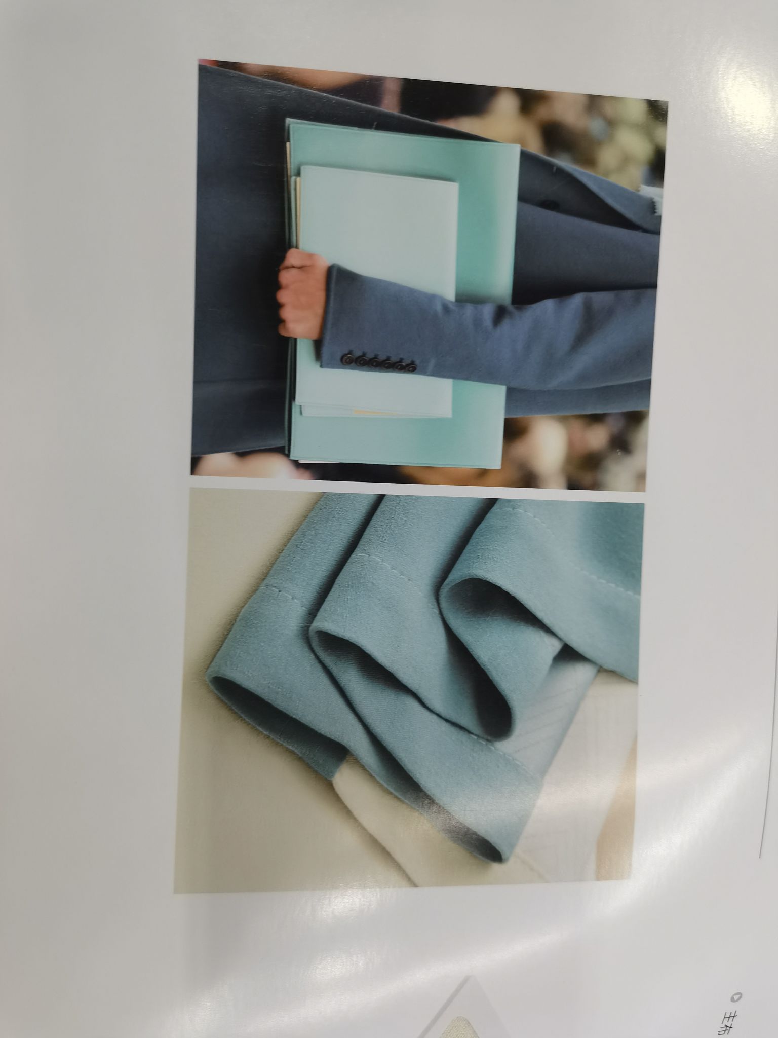 Double Sided Cotton And Linen Jacquard Seamless Splicing Living Room Bedroom Dormitory Fashion Curtain Light Blue Rice