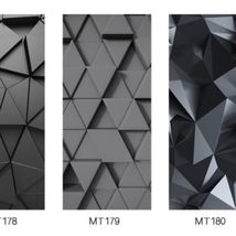 MT181三维立体六边形仿真门贴
