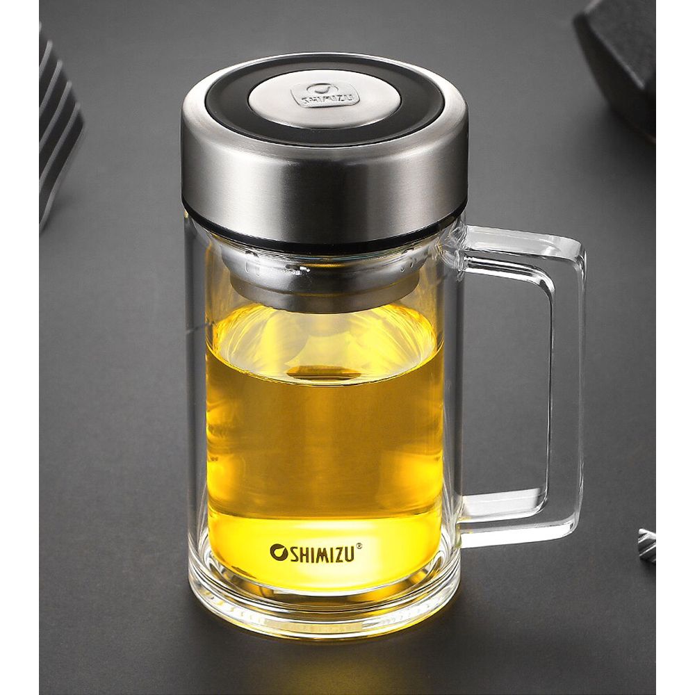 SM-8031-040 400ml double-layer belt to make tea for men and women business office portable carry-on filter transparent cup thumbnail